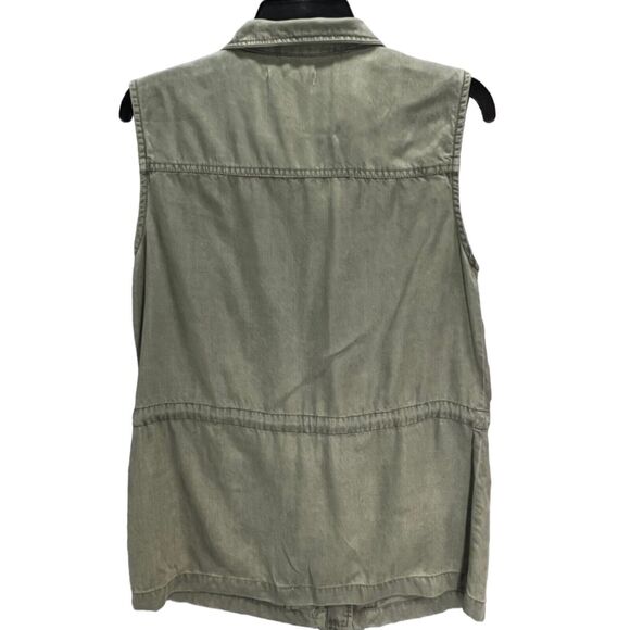 Altar'd State Vest Womens Small Olive Green Utility Zip Snap Pockets Gorpcore - Picture 4 of 12